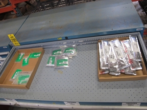 LISTA HEAVY DUTY 9-DRAWER PARTS CABINET W/ CONTENTS (W-50) LOADING & HANDLING FEE $25-